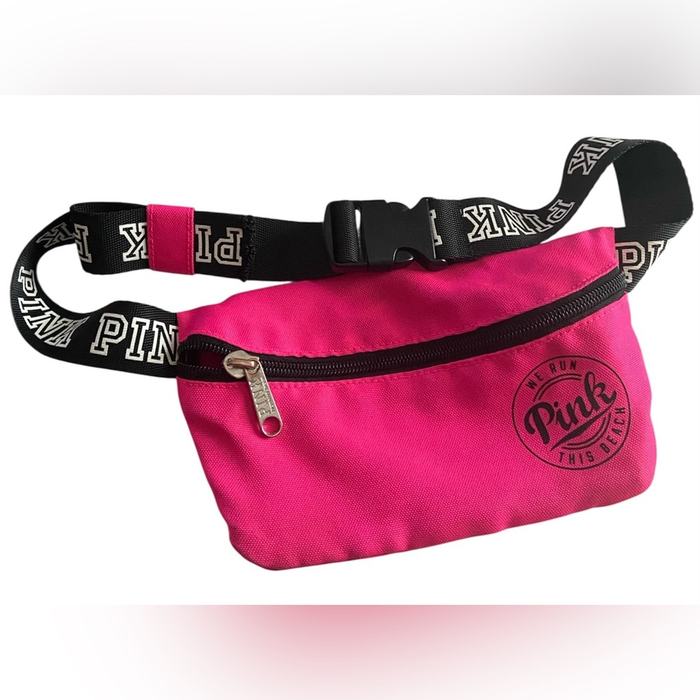 PINK “We Run This Beach” Fanny Pack
